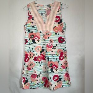 Petit Peony Boho Floral Striped Lightweight Sleeveless Sundress Size 4